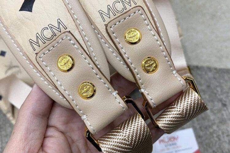 Ba Lô MCM Stark Side Studs Backpack Medium Size 41 Beige Visetos Màu Be