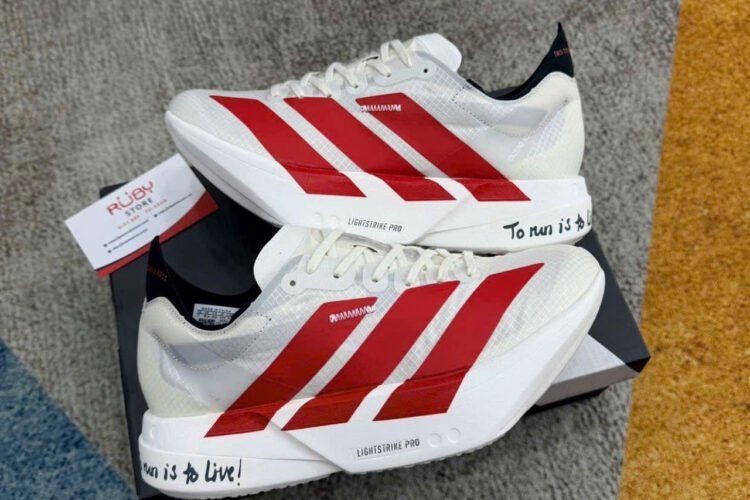 Giày Adizero Adios Pro 4 Off White Better Scarlet Black Trắng đỏ đen