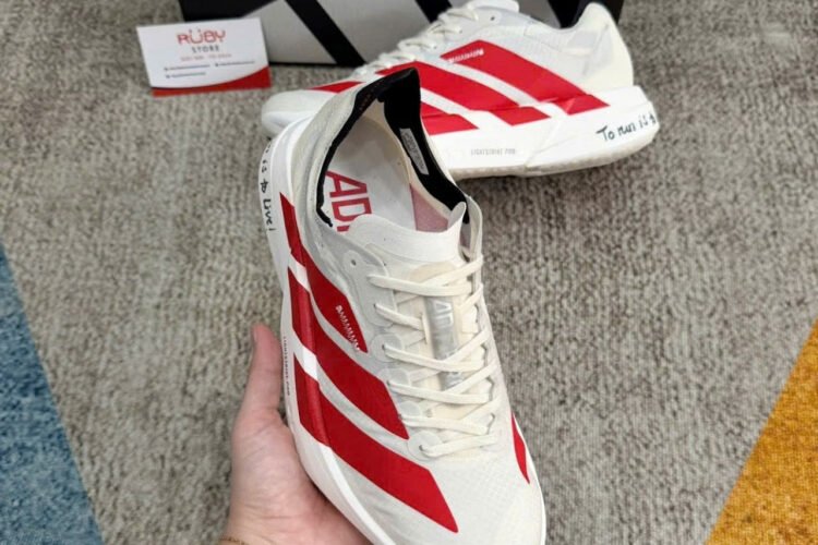 Giày Adizero Adios Pro 4 Off White Better Scarlet Black Trắng đỏ đen