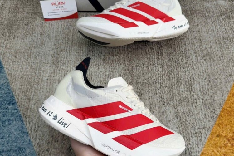 Giày Adizero Adios Pro 4 Off White Better Scarlet Black Trắng đỏ đen