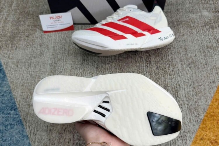 Giày Adizero Adios Pro 4 Off White Better Scarlet Black Trắng đỏ đen