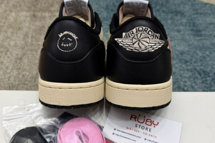 Giày Air Jordan 1 Low OG Travis Scott Pale Vanilla đen Be