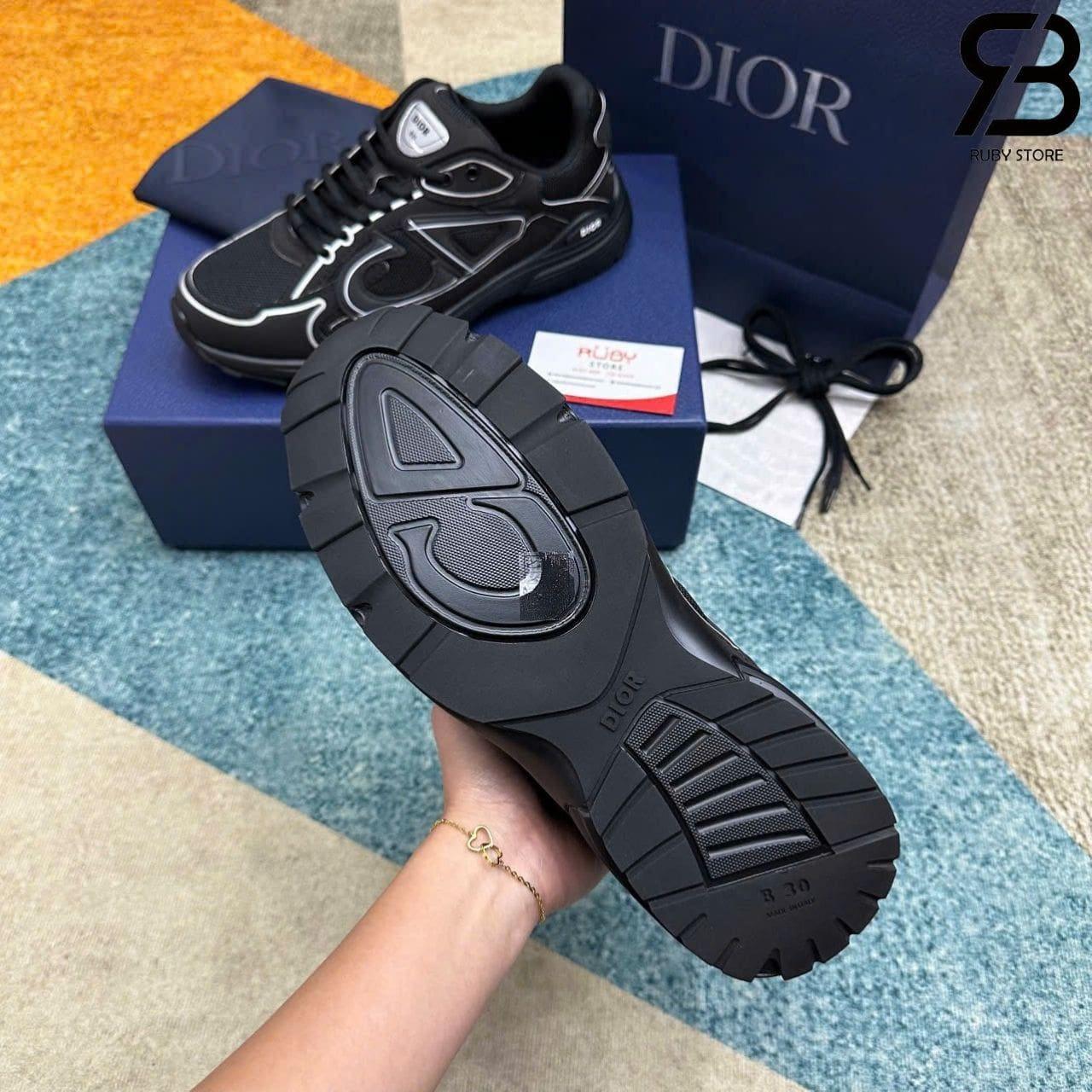 Giày Dior B30 Countdown Sneaker Black Technical Mesh And Fabri
