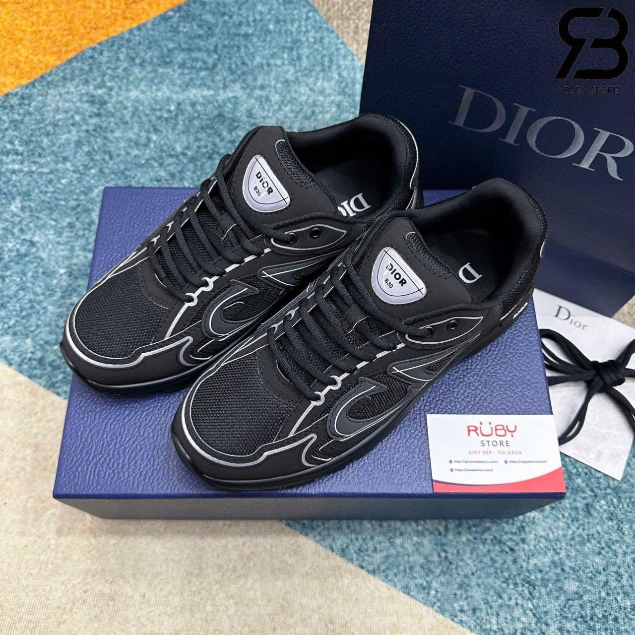 Giày Dior B30 Countdown Sneaker Black Technical Mesh And Fabri