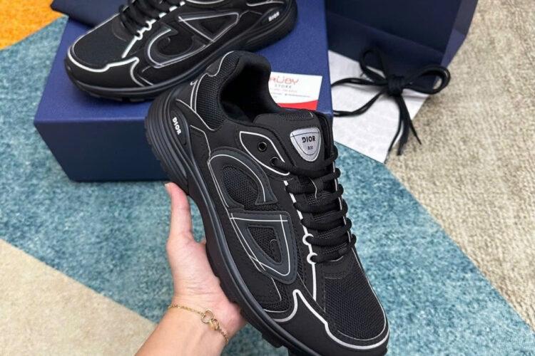 Giày Dior B30 Countdown Sneaker Black Technical Mesh And Fabri