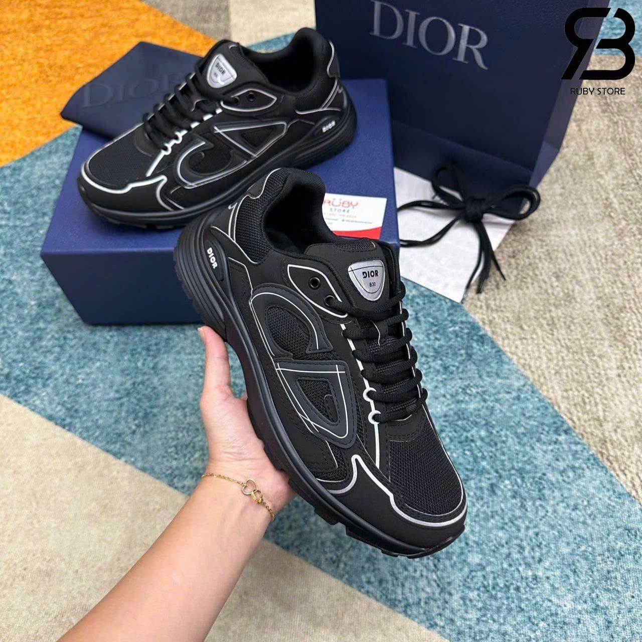Giày Dior B30 Countdown Sneaker Black Technical Mesh And Fabri