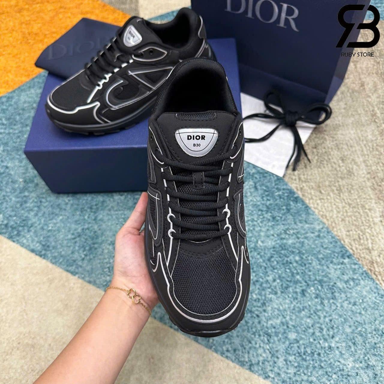 Giày Dior B30 Countdown Sneaker Black Technical Mesh And Fabri