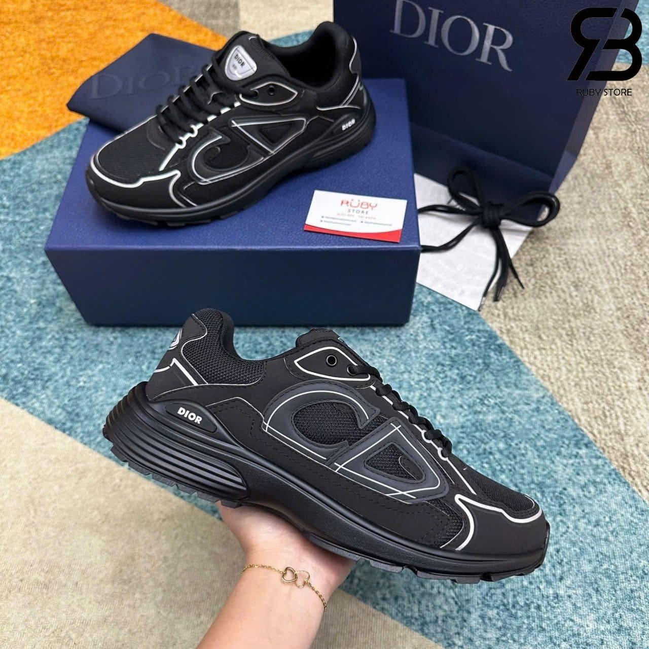Giày Dior B30 Countdown Sneaker Black Technical Mesh And Fabri