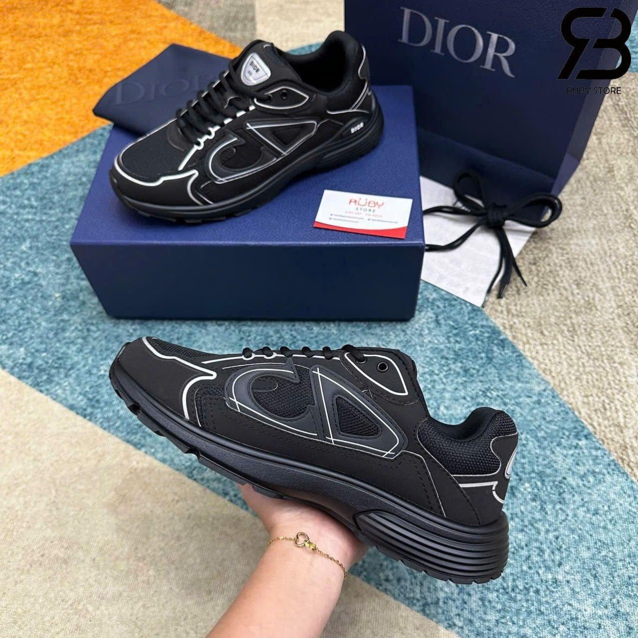 Giày Dior B30 Countdown Sneaker Black Technical Mesh And Fabri