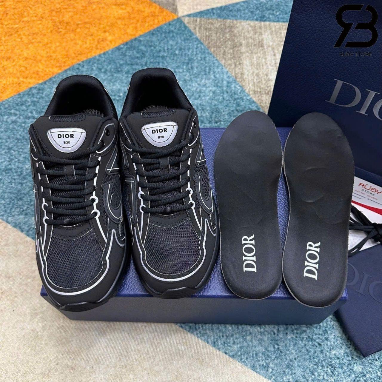 Giày Dior B30 Countdown Sneaker Black Technical Mesh And Fabri