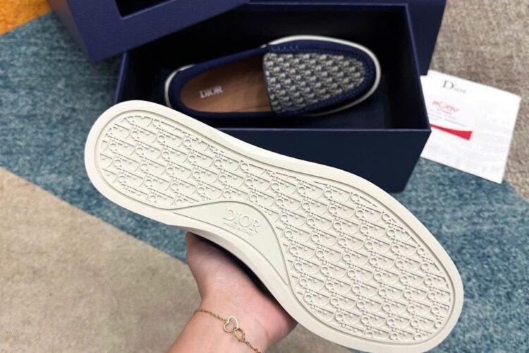 Giày Lười Dior Granville Loafer Blue Oblique
