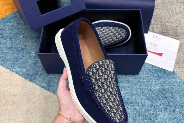 Giày Lười Dior Granville Loafer Blue Oblique