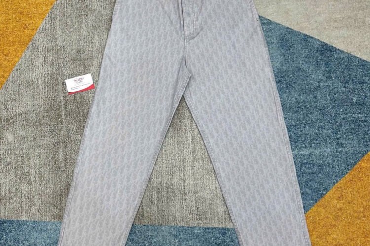 Quần Dior Oblique Carpenter Jeans Gray Cotton Denim Xám