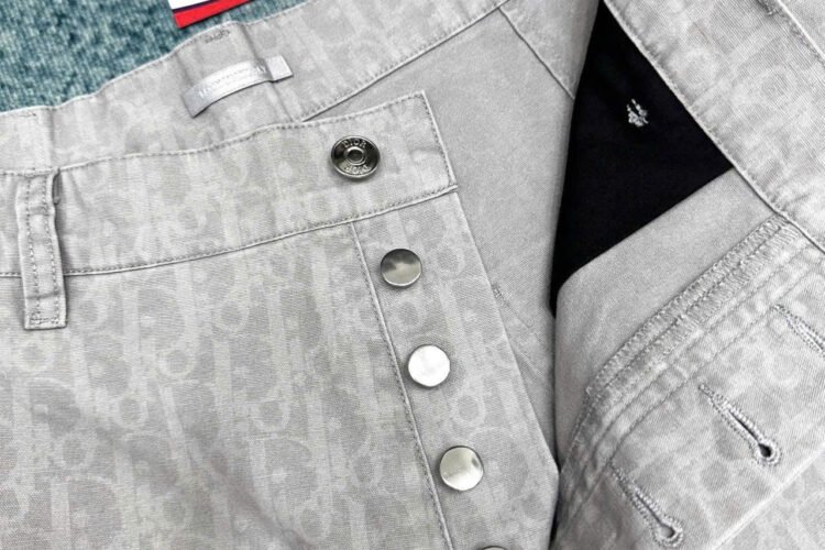 Quần Dior Oblique Carpenter Jeans Gray Cotton Denim Xám