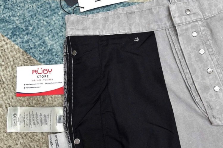 Quần Dior Oblique Carpenter Jeans Gray Cotton Denim Xám