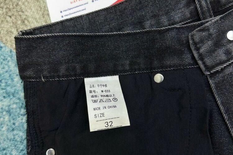 Quần Short Chrome Hearts Cross Denim Đen
