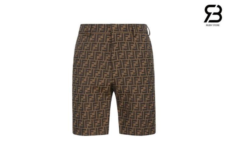 Quần Short Fendi Bermudas Bermuda Pants In Brown Fabric Nâu