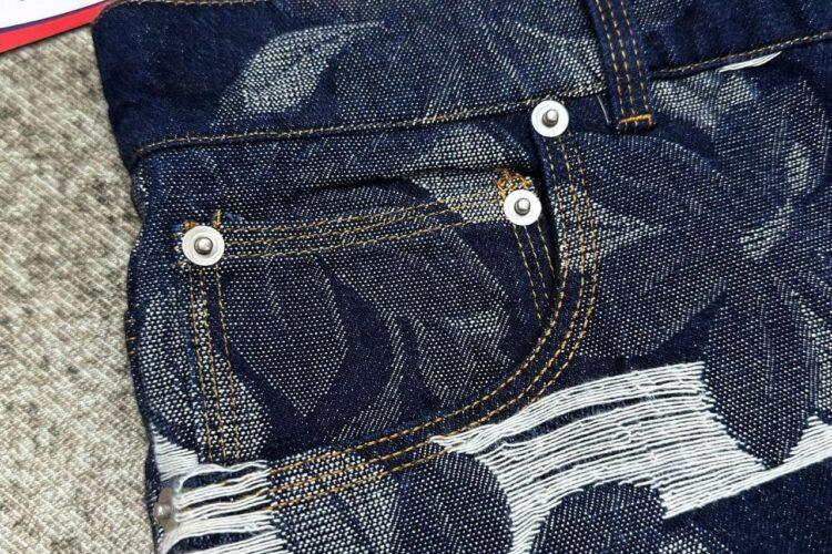 Quần Short Gucci Men’s Blue Jacquard Denim Màu Xanh
