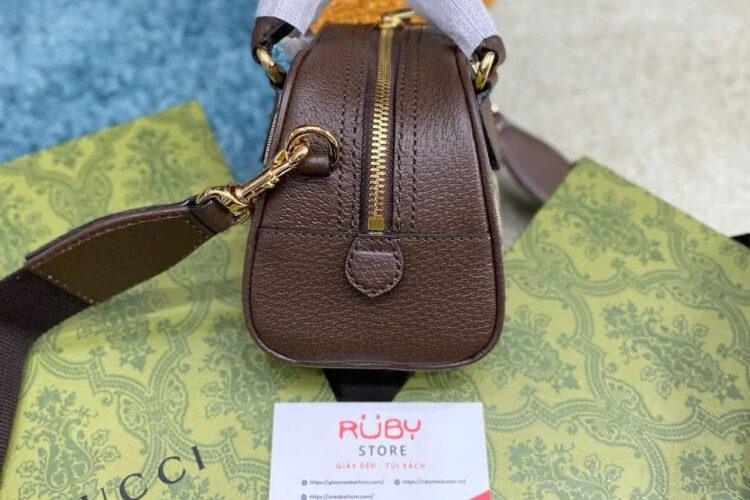 Túi Gucci Ophidia Mini GG Top Handle Bag Ebony Beige GG Supreme