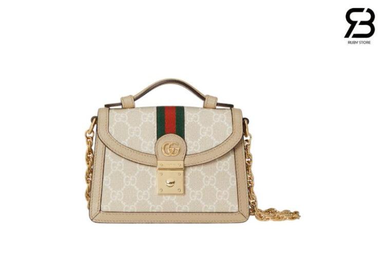 Túi Gucci Ophidia Mini Shoulder Bag Beige White Supreme