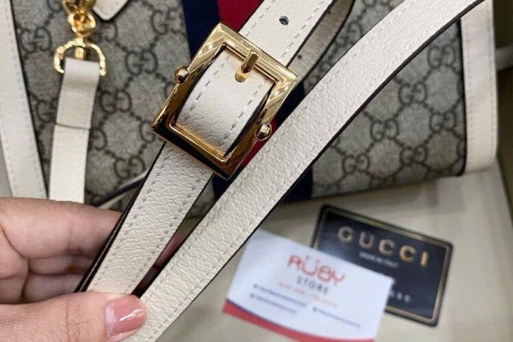Túi Gucci Ophidia Mini Tote Bag Beige Ebony GG Supreme White