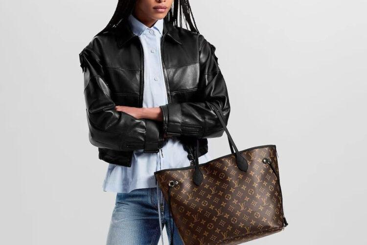 Túi LV Neverfull Inside Out MM M11946 Black Monogram