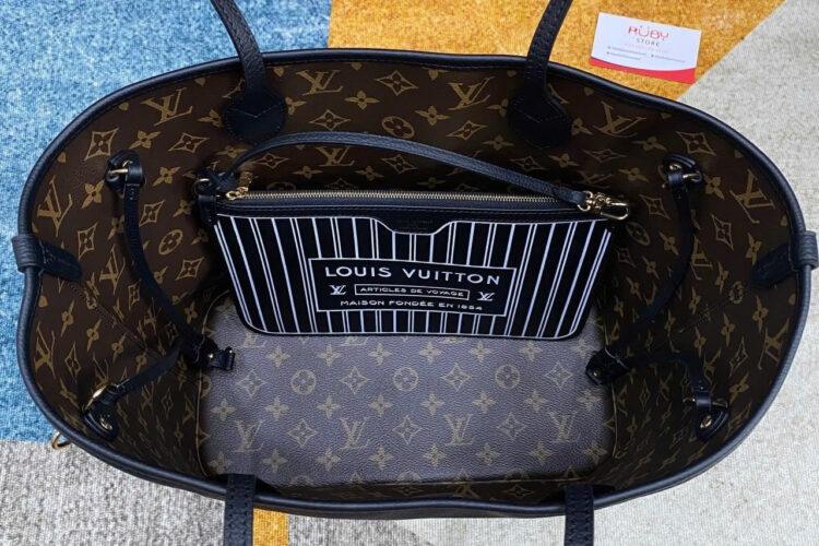 Túi LV Neverfull Inside Out MM M11946 Black Monogram