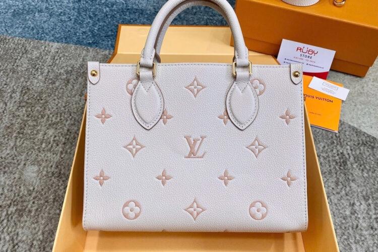 Túi LV OnTheGo PM M14403 Eden Monogram Empreinte Trắng Kem