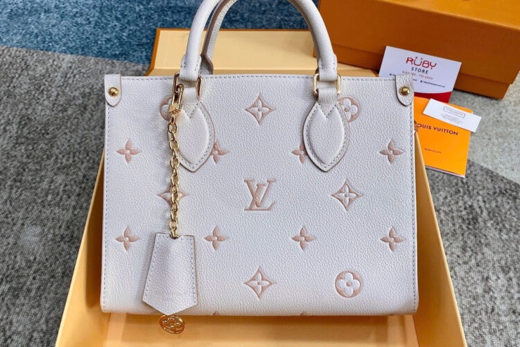 Túi LV OnTheGo PM M14403 Eden Monogram Empreinte Trắng Kem