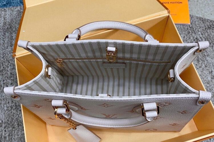 Túi LV OnTheGo PM M14403 Eden Monogram Empreinte Trắng Kem