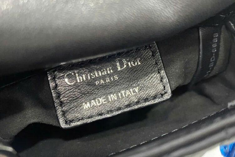 Túi Micro Lady Dior Black Lambskin SHW Màu Đen
