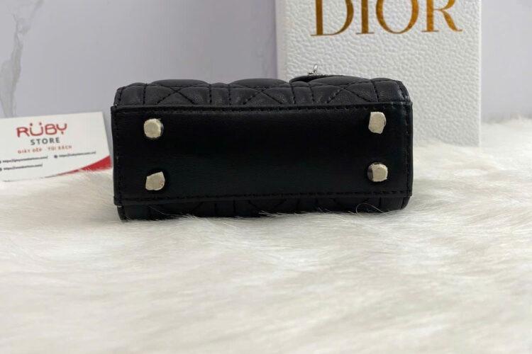 Túi Micro Lady Dior Black Lambskin SHW Màu Đen