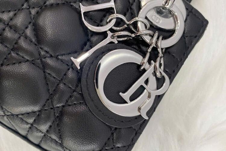Túi Micro Lady Dior Black Lambskin SHW Màu Đen