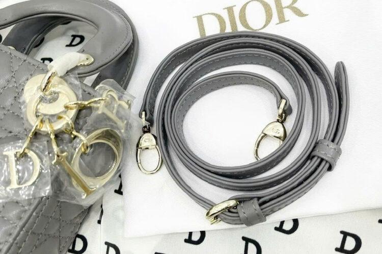 Túi Micro Lady Dior Lady Grey Lambskin GHW Màu Xám