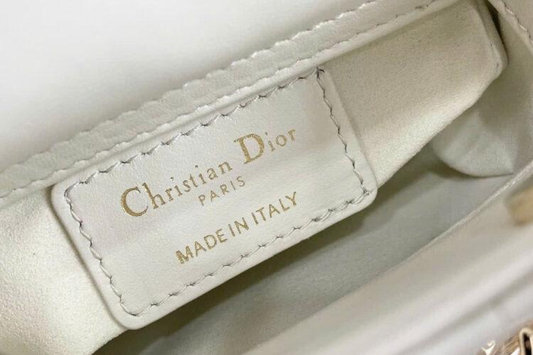 Túi Micro Lady Dior Lady Latte Lambskin GHW Màu Kem