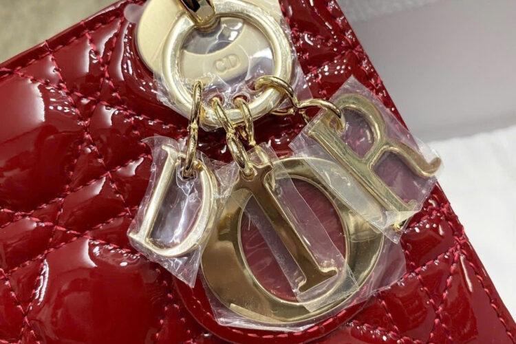 Túi Mini Lady Dior Bag Cherry Red Patent Cannage Calfskin Màu Đỏ