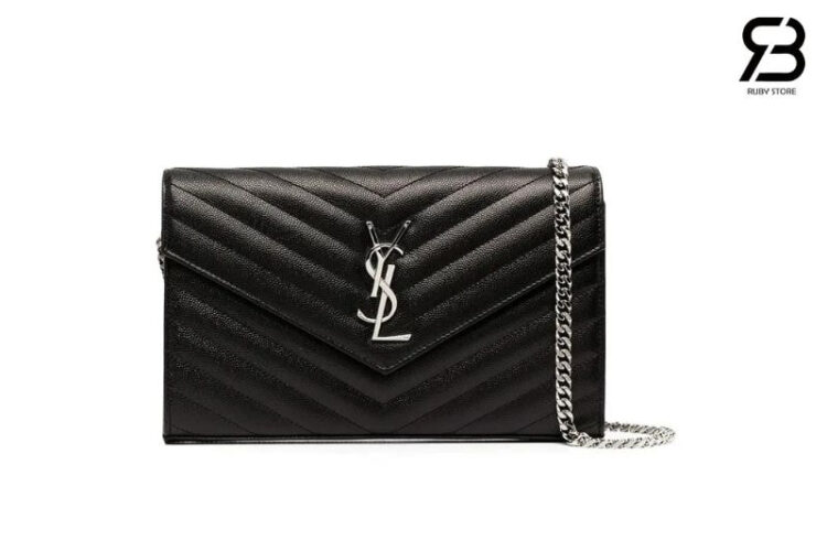 Túi YSL Envelope Classic Cassandre Woc 22CM Black Caviar SHW