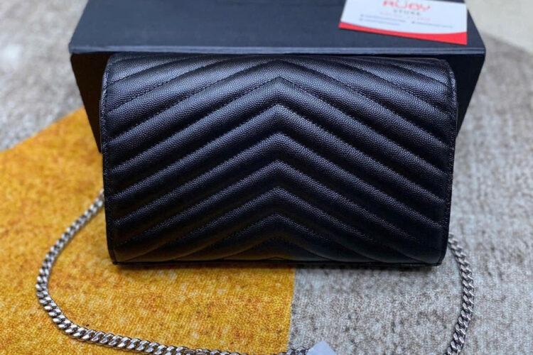 Túi YSL Envelope Classic Cassandre Woc 22CM Black Caviar SHW