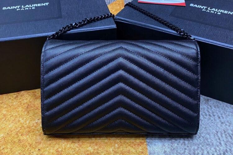 Túi YSL Envelope Classic Cassandre Woc 22CM So Black Caviar