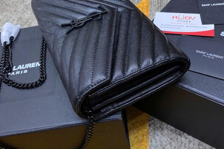 Túi YSL Envelope Classic Cassandre Woc 22CM So Black Caviar