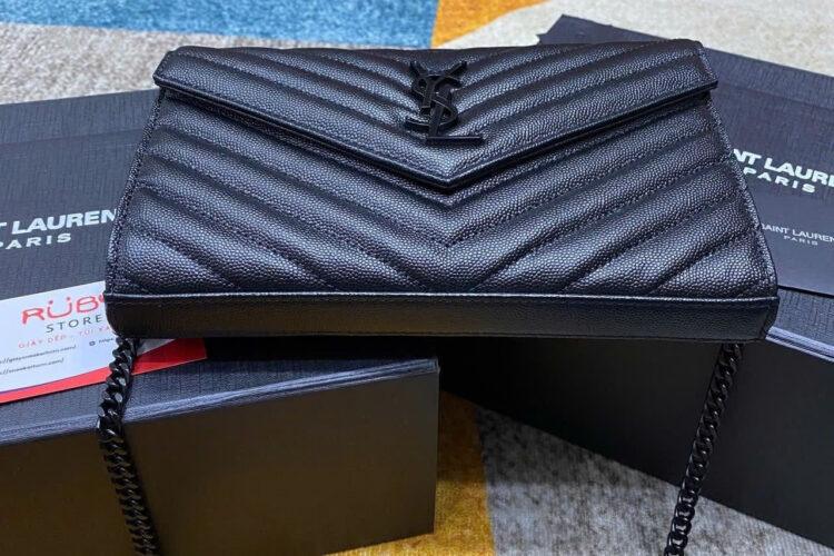 Túi YSL Envelope Classic Cassandre Woc 22CM So Black Caviar
