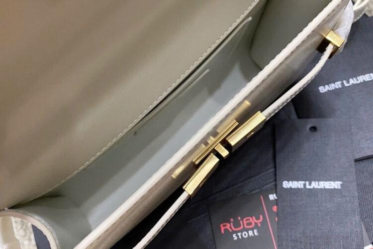 Túi YSL Mini Manhattan In Box Blanc GHW Màu Trắng