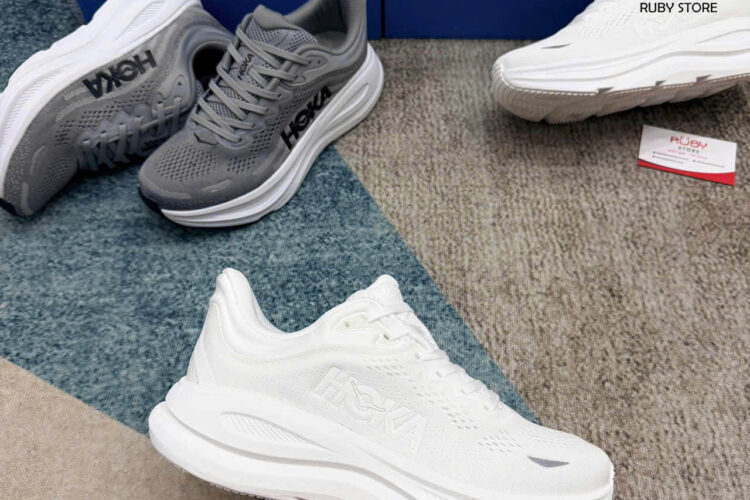 Giày Hoka Bondi 9 White Màu Trắng Best Deal