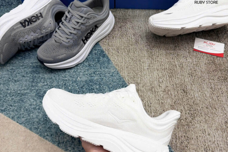 Giày Hoka Bondi 9 White Màu Trắng Best Deal