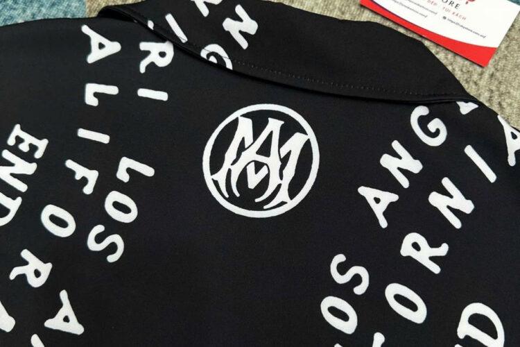 Áo Amiri Ouija Board-Print Bowling Shirt