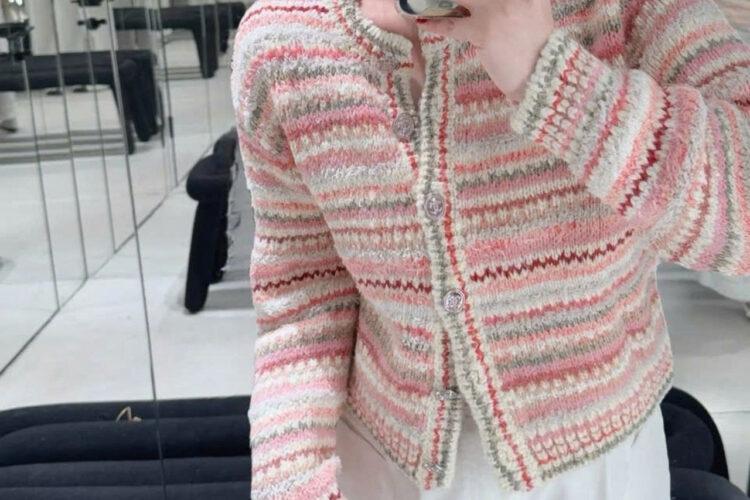Áo CN 24 Cashmere Wool Cotton Jacket Pink Màu Hồng