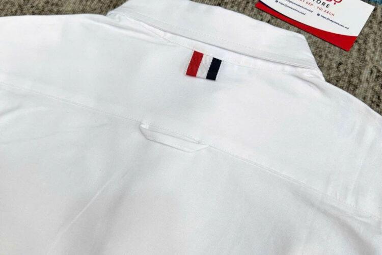 Áo Sơ Mi Thom Browne Trắng 3 Sọc Giữa
