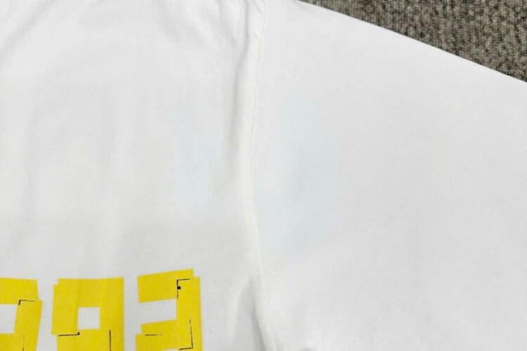 Áo Thun Balenciaga Tape Type T-Shirt In White Vintage Jersey Trắng