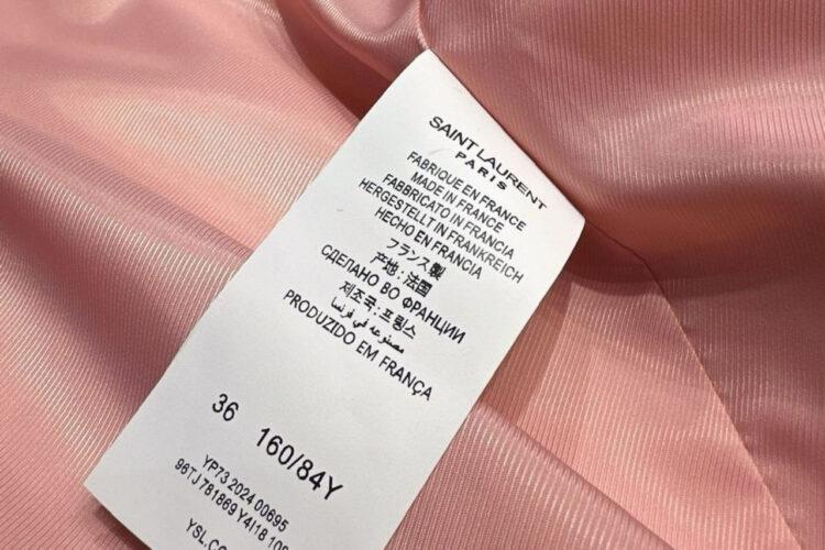 Áo YSL Pink Blazer Jacket with Crystal Màu Hồng