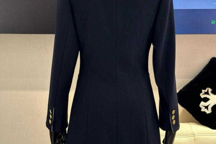 Đầm CN 24SS Black Dress Gold Button Xanh Dương